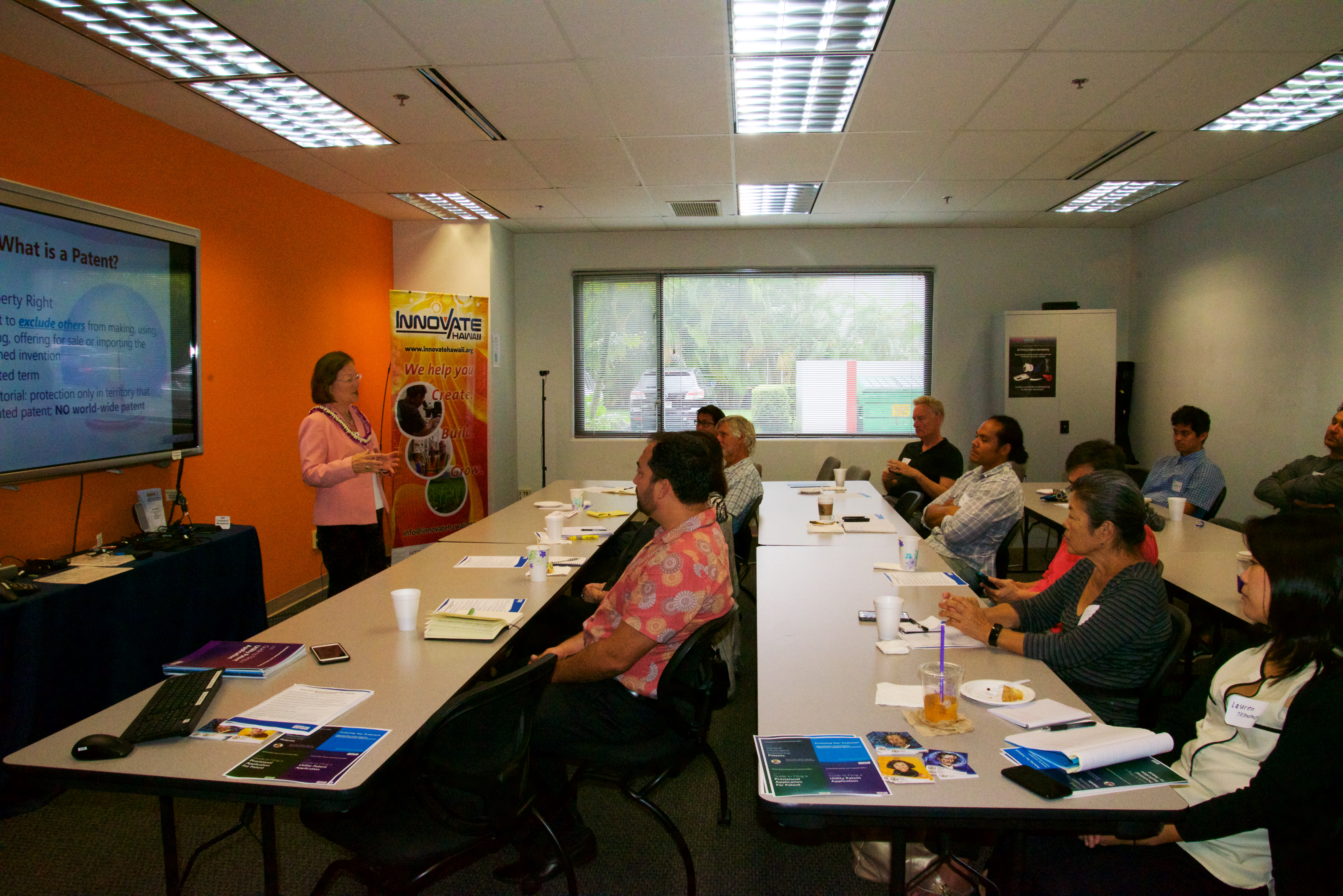 Hirono and audience